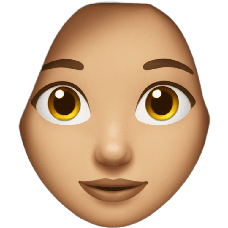 beautiful girl with brown hair emoji