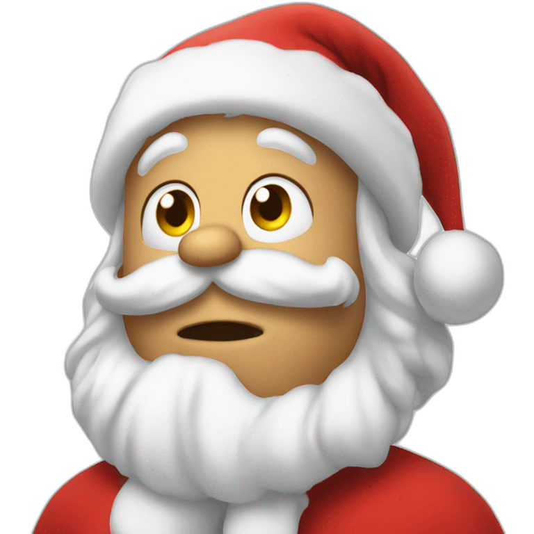 embarrassed santa emoji