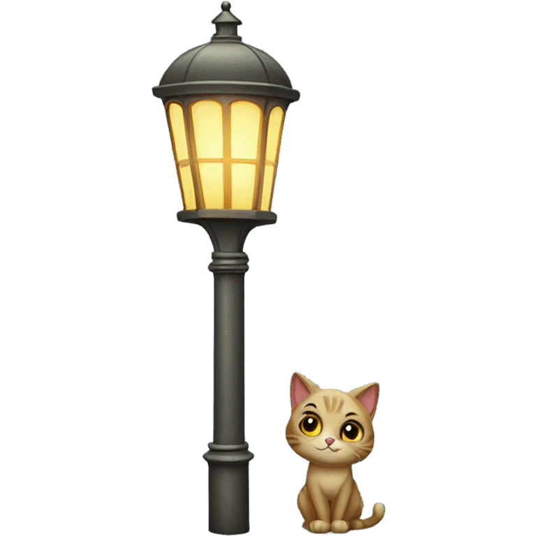 Christmas lamppost  cat emoji