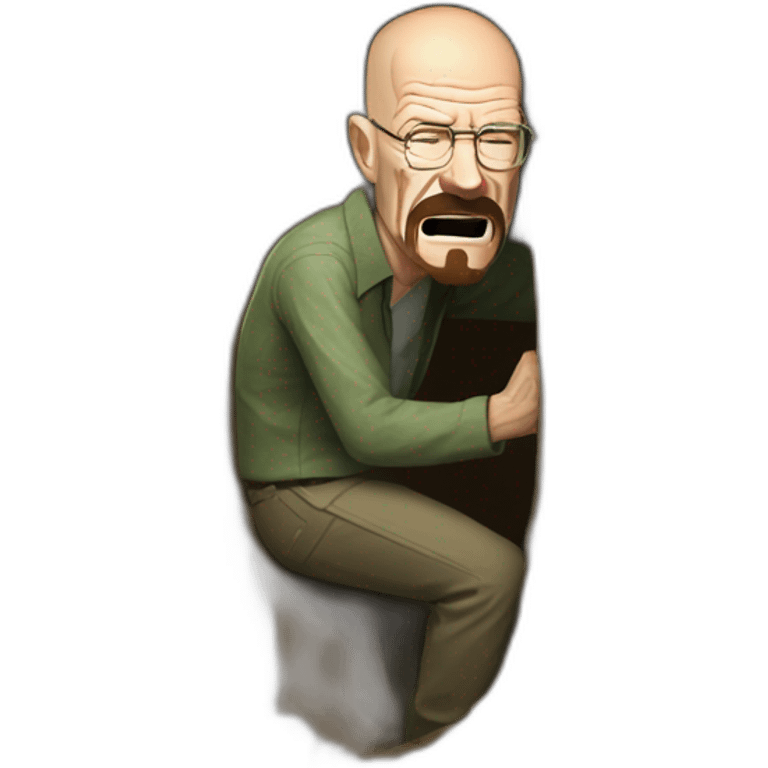 Walter white biting a tree trunk emoji