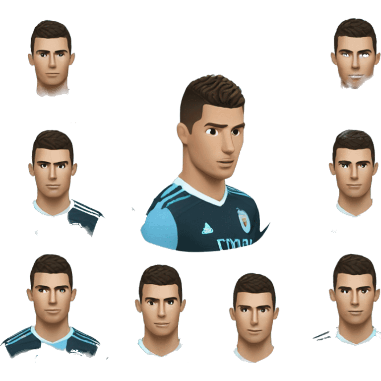 Cristiano Ronaldo 7 in Manchester city emoji