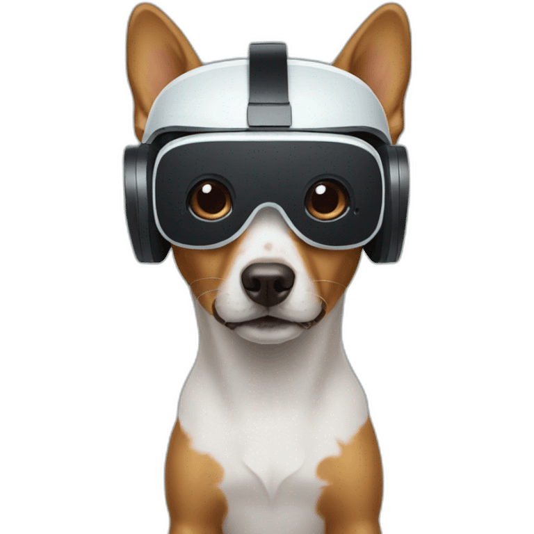 dog wearing vr headset emoji