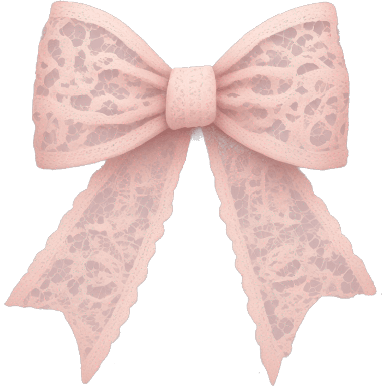 pale pink lace bow  emoji