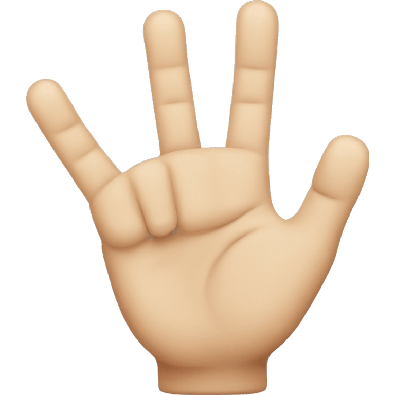 Hand with three fingers emoji