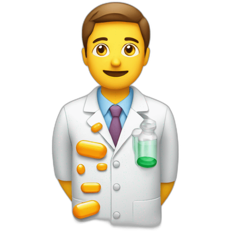 Farmacêutica with pills emoji