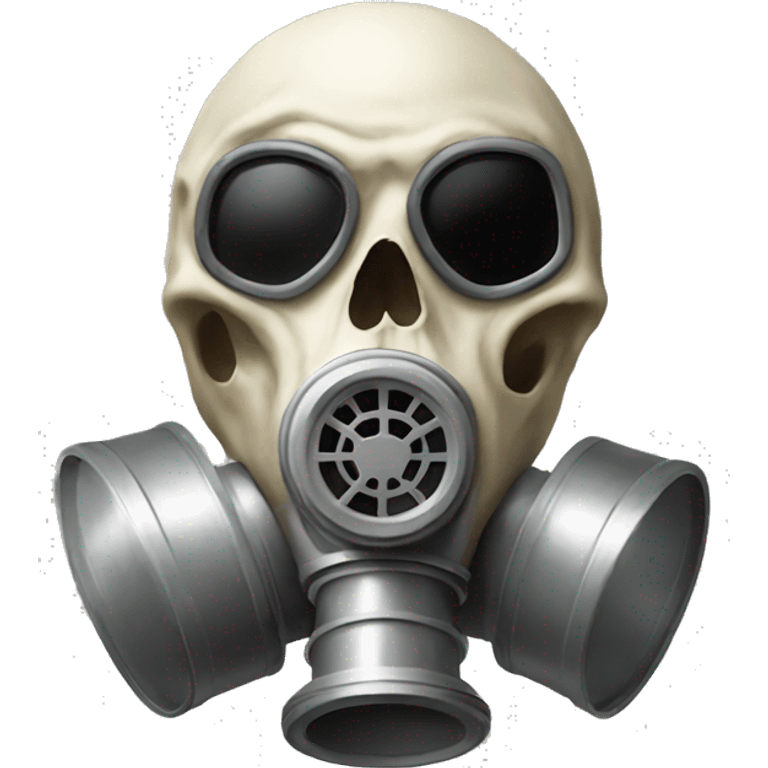 Bone Skull wearing a gas mask emoji