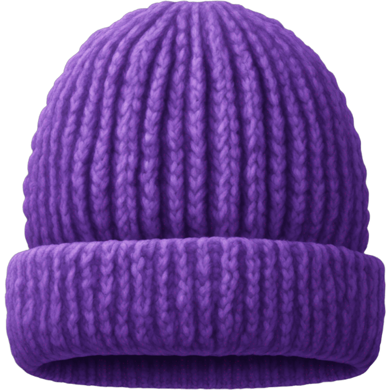 Purple knitted hat emoji