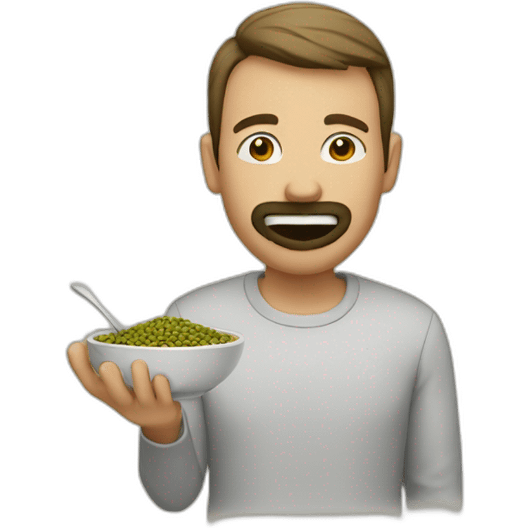 man eating lentils emoji