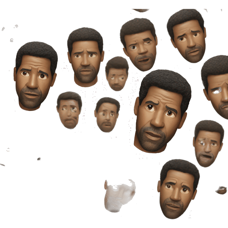 hyper realistic denzel washington wearing shirt emoji