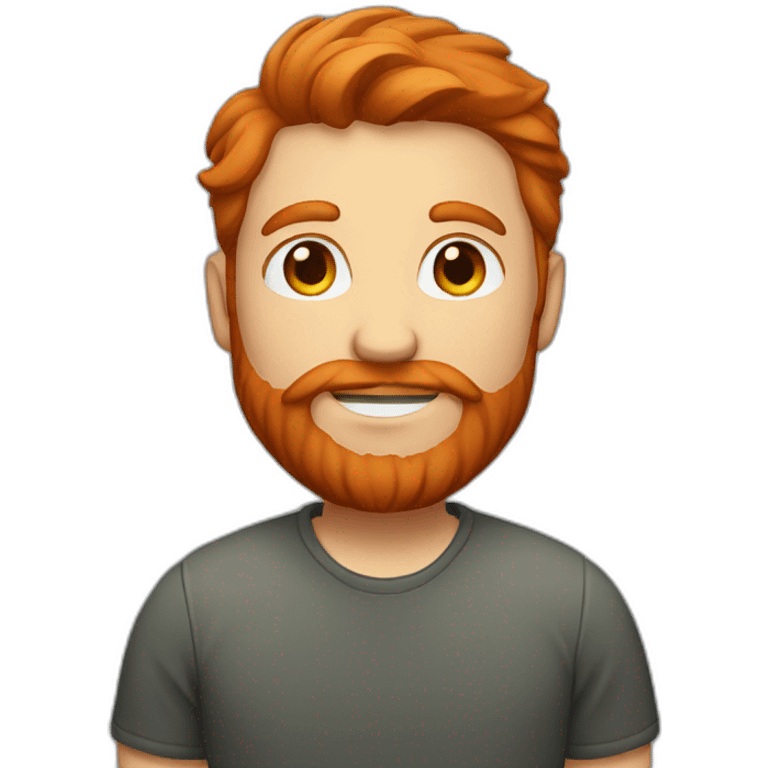 redhead man with beard emoji