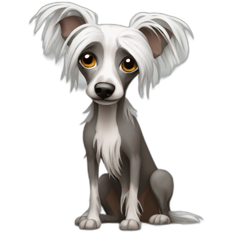 Chinese Crested homeless  emoji