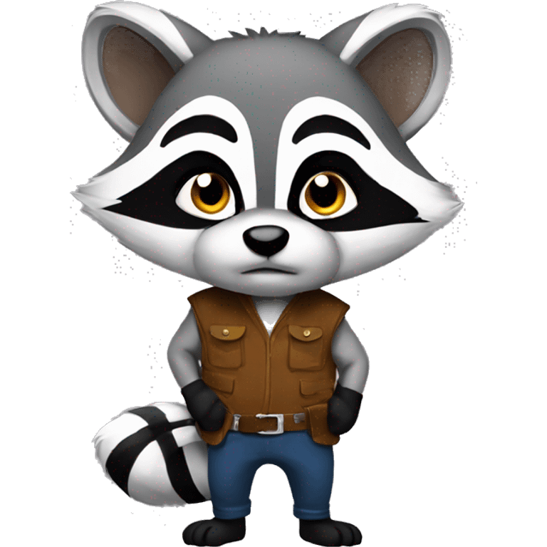 sly raccoon  emoji