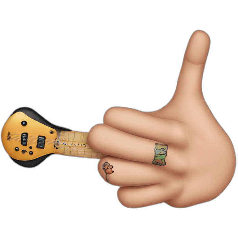 rock and roll fingers tattooed emoji