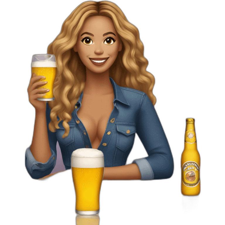 Beyoncé qui boit une bière emoji