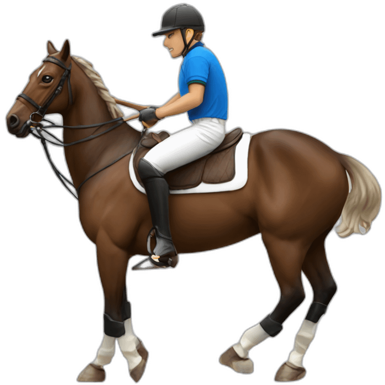 Polo player with horse emoji