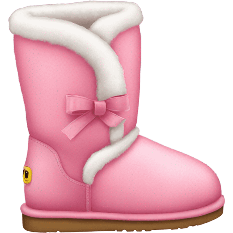 coquette pink Christmas Uggs emoji