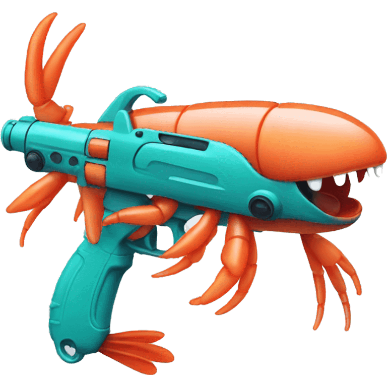 Shrimp with watergun emoji