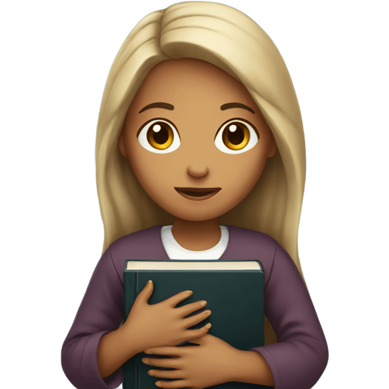 girl holding bible emoji