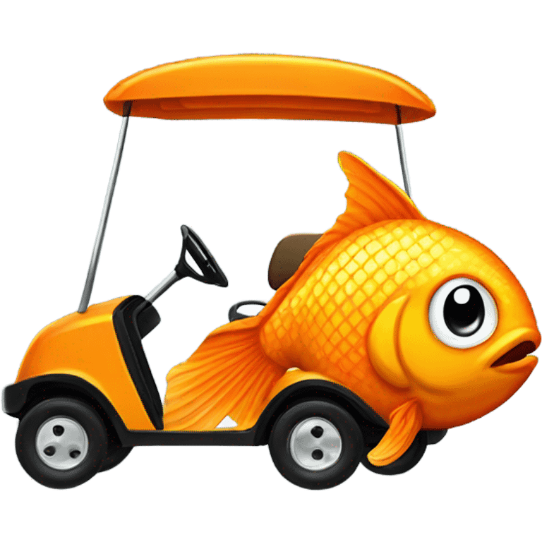 Goldfish beanie golf cart emoji