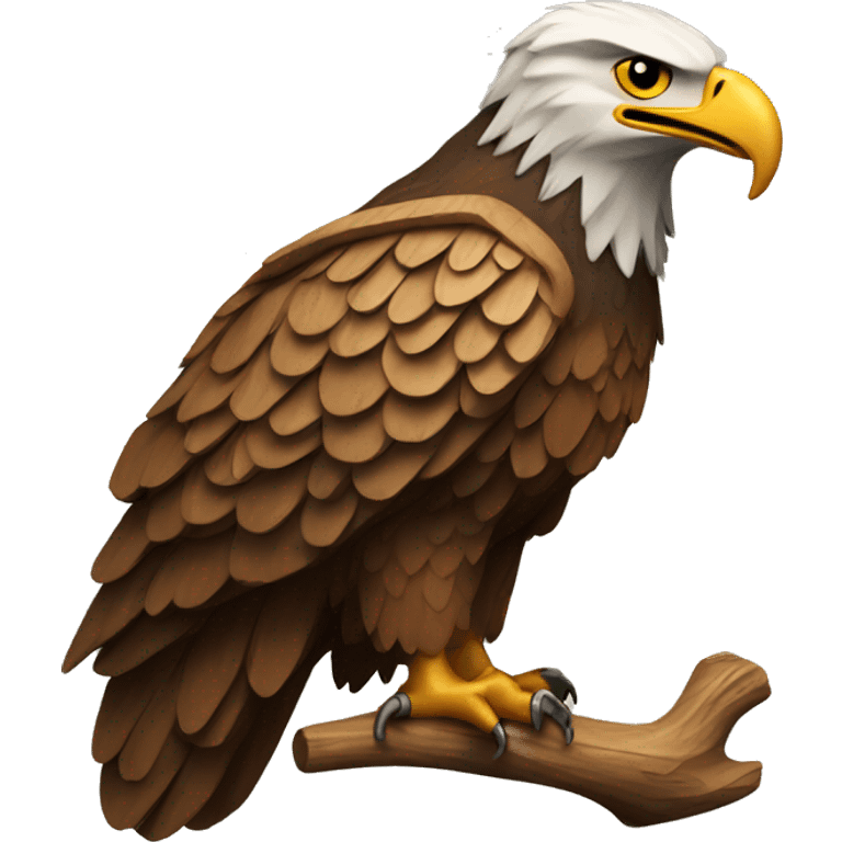 Wooden eagle totem  emoji