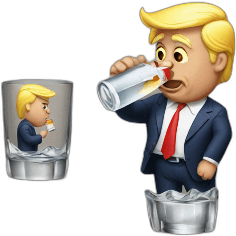 Trump drinking vodka emoji