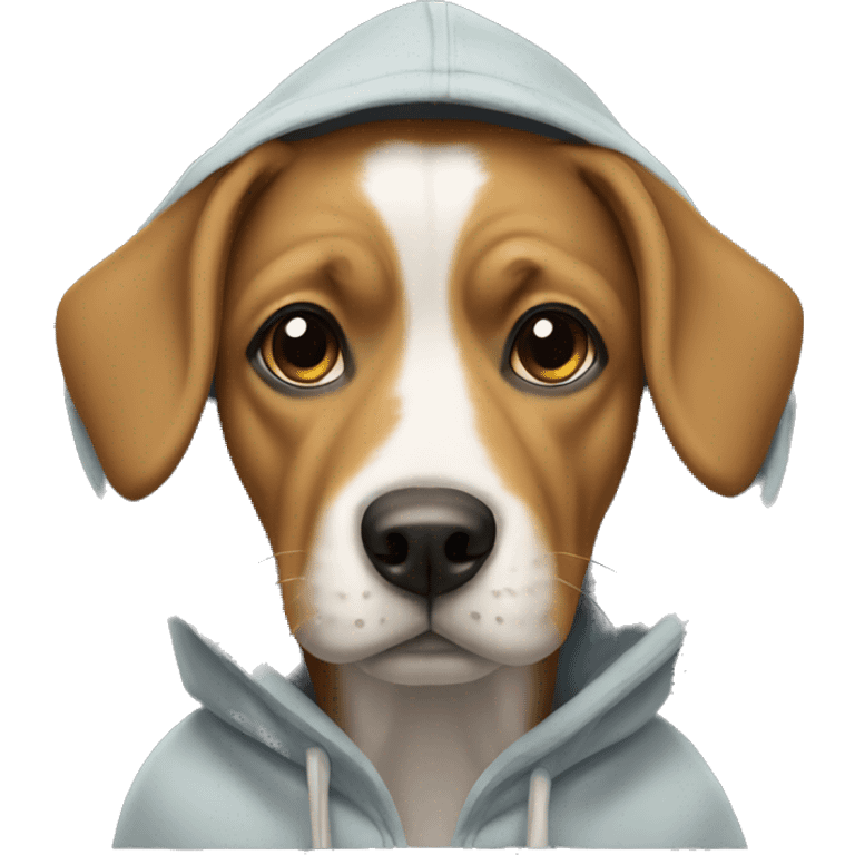 Dog wearing hoodie  emoji