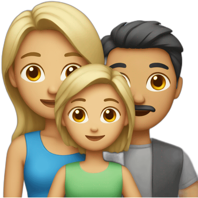 Family with 3 adults emoji