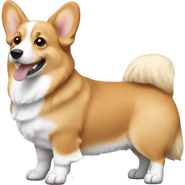 Corgi with blond hair emoji