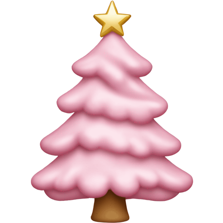 Light pink Christmas tree with ornaments  emoji