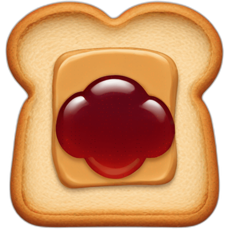 A toast with peanut butter and jam emoji