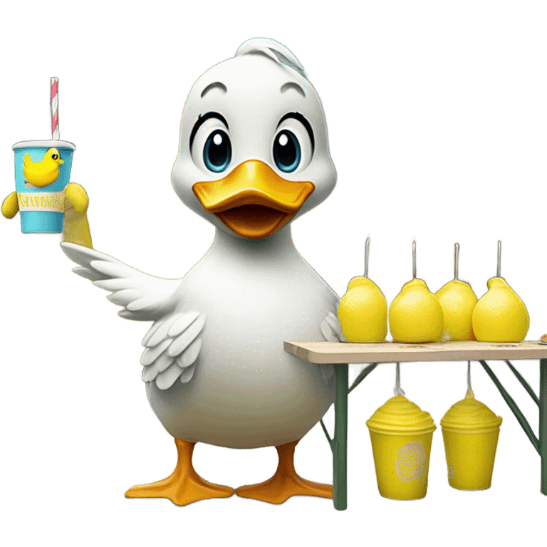 Duck at lemonade stand emoji