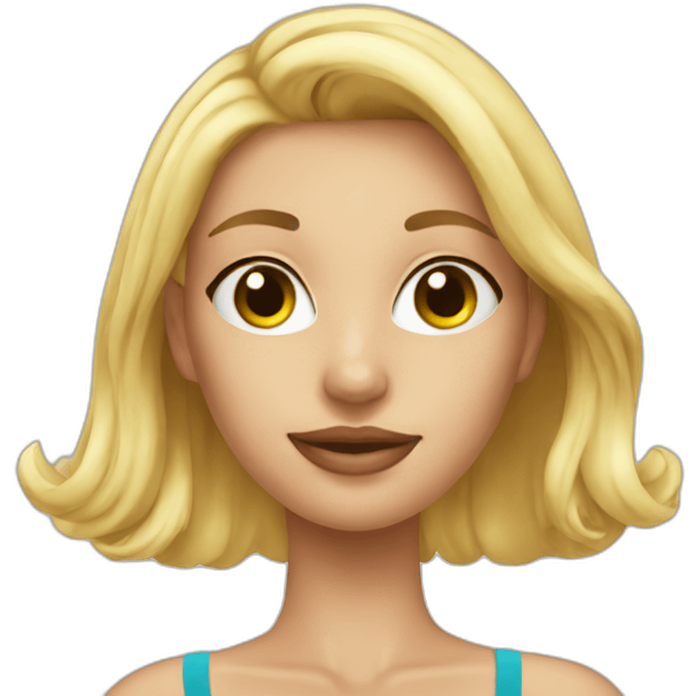 sexy blonde in swimsuit emoji