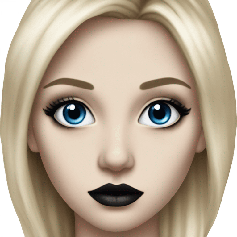 hyper realistic goth blonde blue eyes victoria secret model emoji