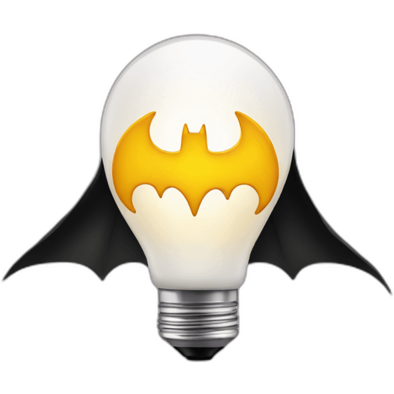 bulb with a batman cape emoji