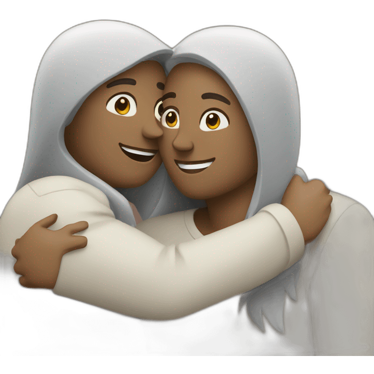 Couple hugging emoji