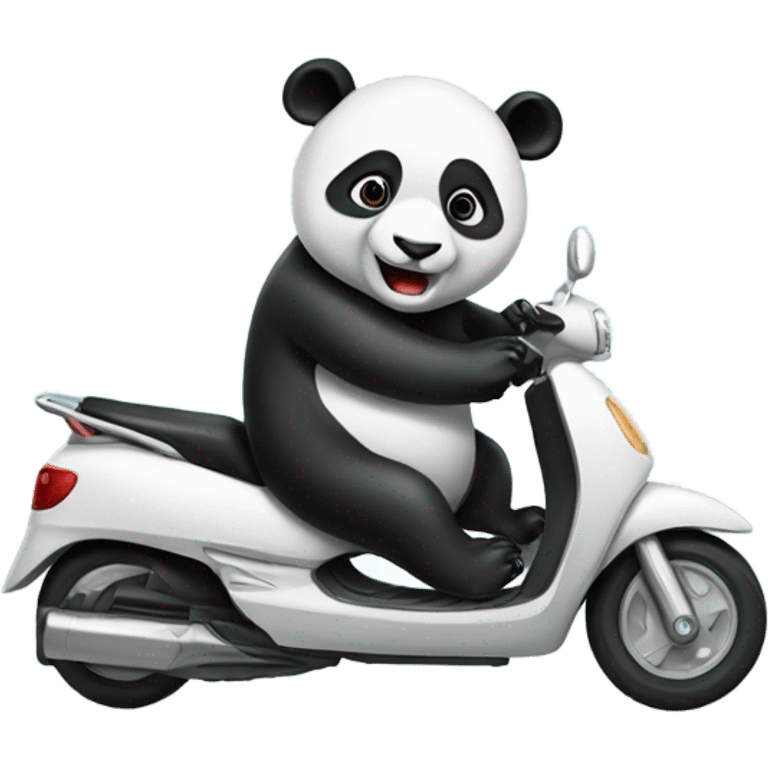 Panda on a scooter emoji