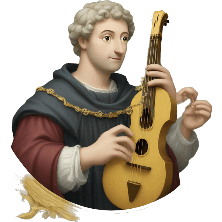 Petrarch holds a lyre in his hand emoji