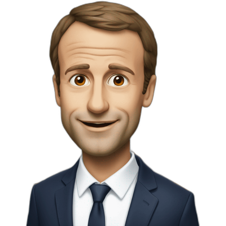 Macron, qui boit une bière emoji