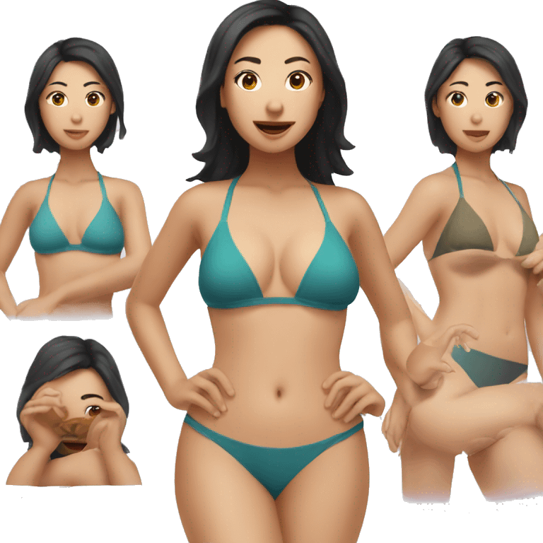 asian woman in bikini emoji