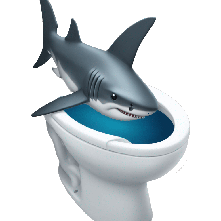 Shark in toilet emoji