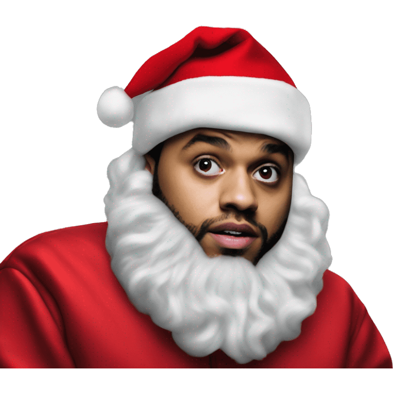 The Weeknd as santa claus emoji