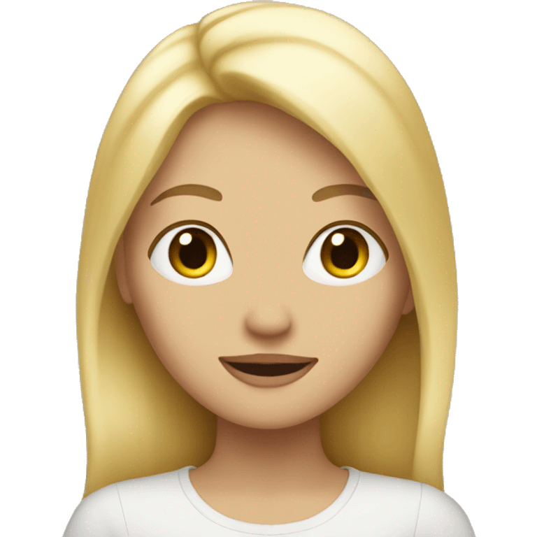 Blonde girl with a blonde moment  emoji