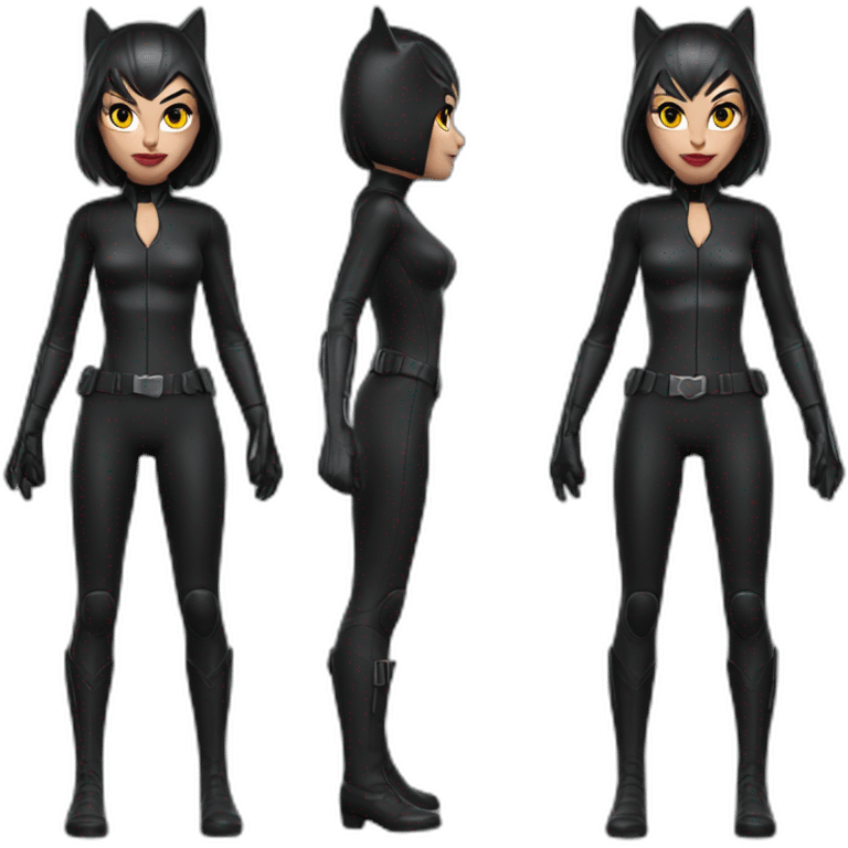 Catwoman hyperréalisme full body emoji