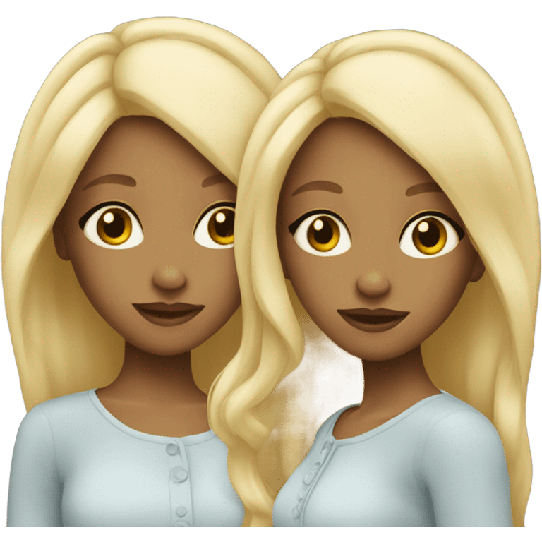 Blonde twins emoji