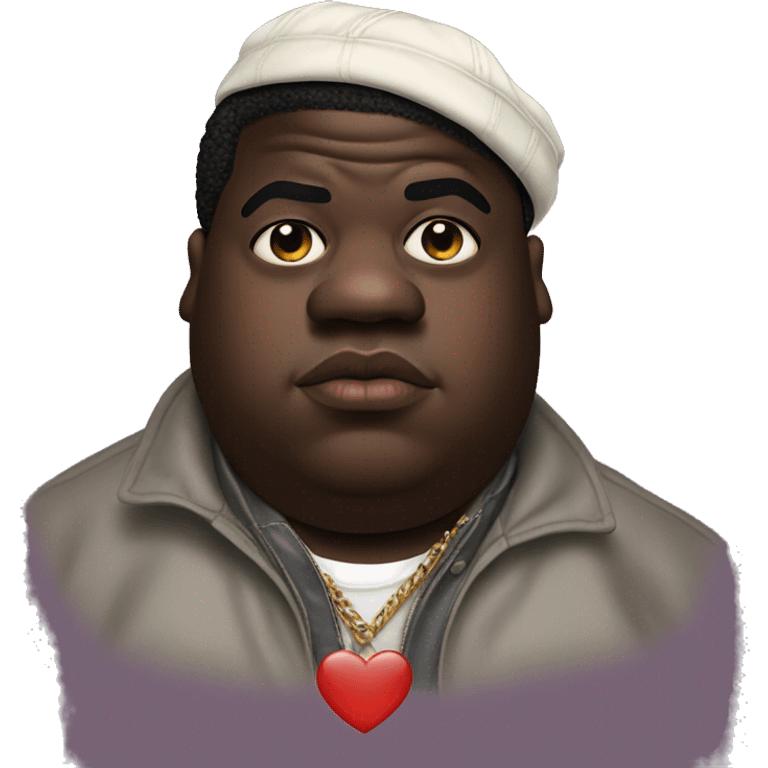 Notorious BIG with heart eyes emoji