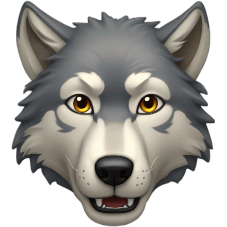 Wolf méchant emoji