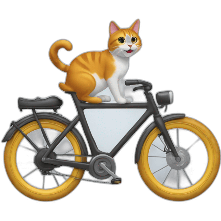 Des chat qui font du vélo emoji