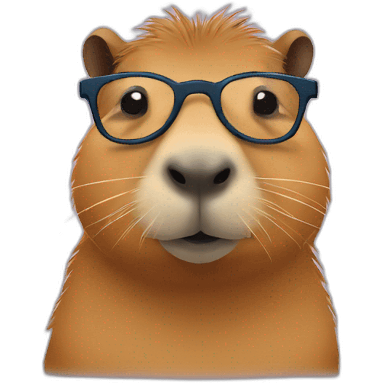 Capybara in glasses emoji