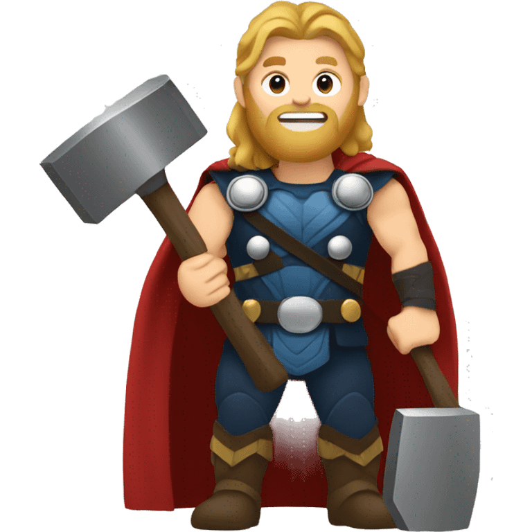 Thor holding a hammer emoji