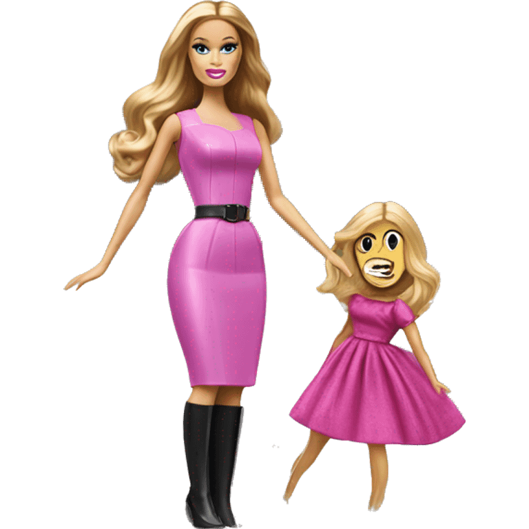 Barbie pushing Sarah Jessica Parker in a puddle  emoji